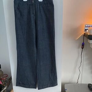 J. Jill blue chambray denim Trousers long cuffed
